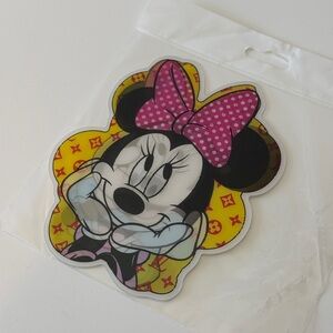 Minnie Mouse Holographic Sticker with Pink Bow